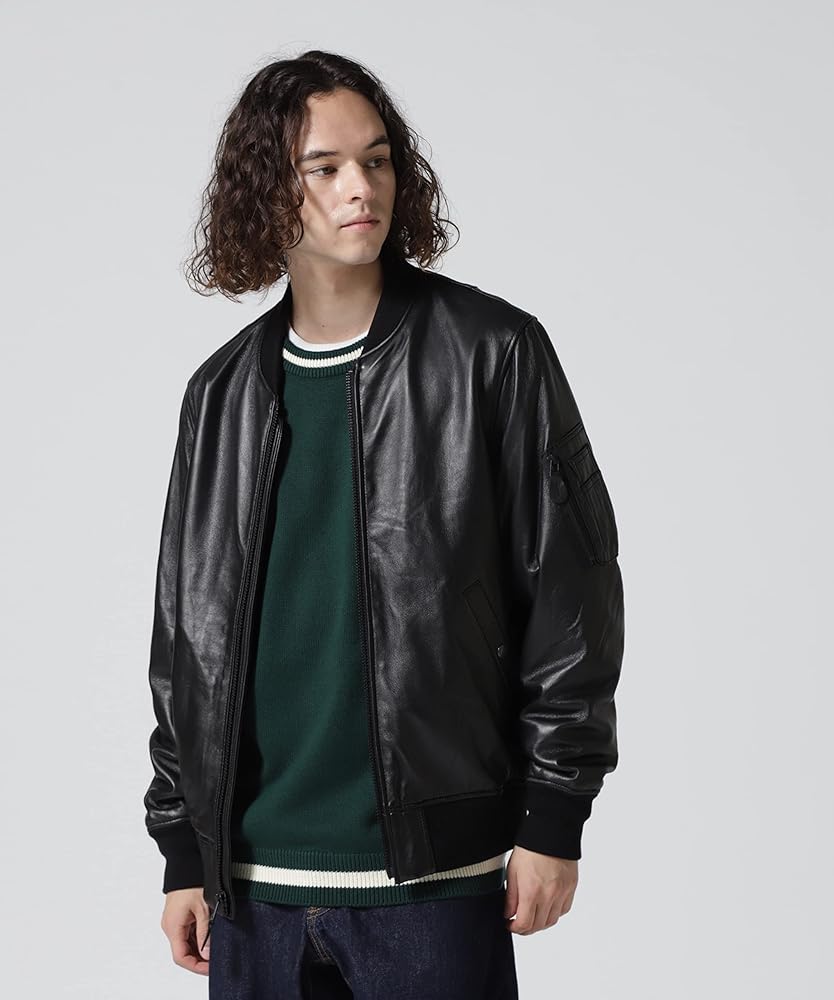 Amazon.co.jp: [アヴィレックス] ジャケット LEATHER MA-1 / レザー MA